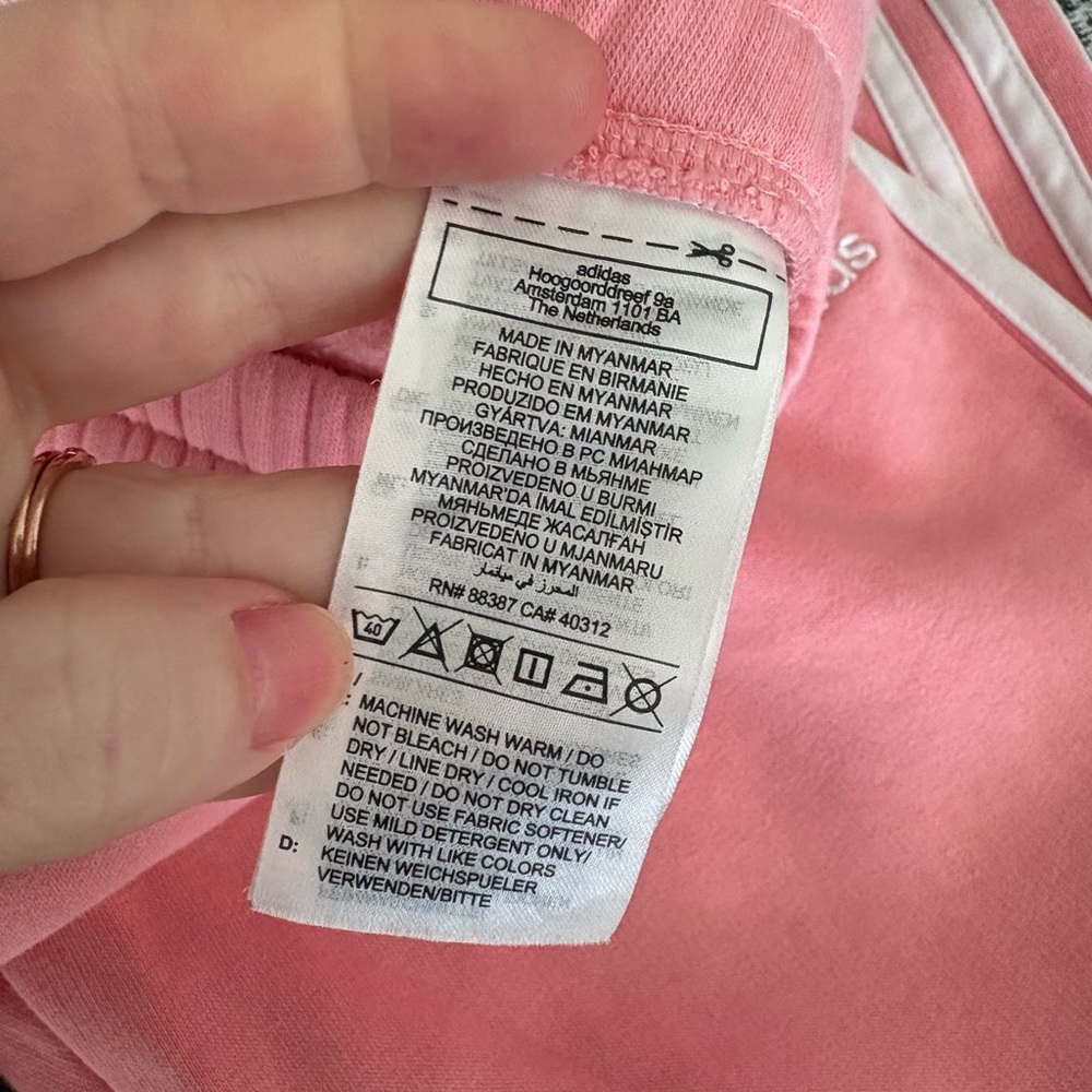 Adidas Pink Girls Sweatpants Size Medium - Picture 3 of 4